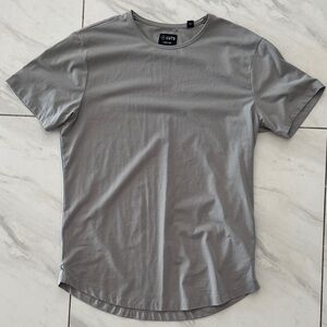 Men's Cuts Curved Hem Pyca Pro Light Gray Shirt
